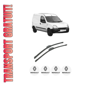 Set stergatoare auto RENAULT KANGOO Express (FC0/1_) din 1997-2008, pentru parbriz auto, 2 bucati, Bosch Aerotwin Retrofit, din cauciuc siliconat rezistent, 4 Stickere Auto RENAULT