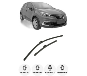 Set stergatoare auto RENAULT KAPTUR (H5_) din 2016-2021, pentru parbriz auto, 2 bucati, Bosch Aerotwin, din cauciuc siliconat rezistent, 4 Stickere Auto RENAULT - Img 2
