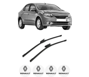 Set stergatoare auto RENAULT LOGAN/STEPWAY II (L8_) din 2014-2016, pentru parbriz auto, 2 bucati, Bosch Aerotwin, din cauciuc siliconat rezistent, 4 Stickere Auto RENAULT - Img 2