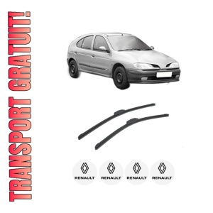 Set stergatoare auto RENAULT MEGANE I (BA0/1_) din 1996-2008, pentru parbriz auto, 2 bucati, Bosch Aerotwin Retrofit, din cauciuc siliconat rezistent, 4 Stickere Auto RENAULT