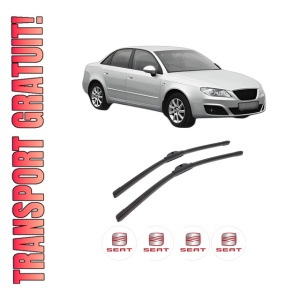 Set stergatoare auto SEAT EXEO (3R2) din 2008-2013, pentru parbriz auto, 2 bucati, Bosch Aerotwin, din cauciuc siliconat rezistent, 4 Stickere Auto SEAT