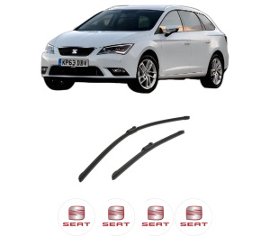 Set stergatoare auto SEAT LEON ST Estate Van (5F8) din 2014-2020, pentru parbriz auto, 2 bucati, Bosch Aerotwin, din cauciuc siliconat rezistent, 4 Stickere Auto SEAT - Img 2