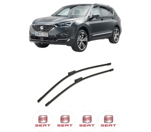 Set stergatoare auto SEAT TARRACO (KN2) din 2018-2024, pentru parbriz auto, 2 bucati, Bosch Aerotwin, din cauciuc siliconat rezistent, 4 Stickere Auto SEAT - Img 2