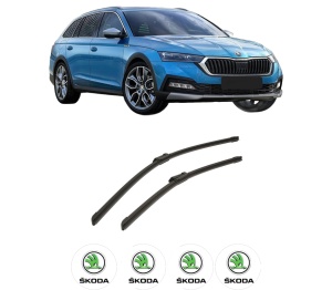 Set stergatoare auto SKODA Octavia IV (NX3, NN3, PV3) din 2020-2025, pentru parbriz auto, 2 bucati, Bosch Aerotwin, din cauciuc siliconat rezistent, 4 Stickere Auto SKODA - Img 2