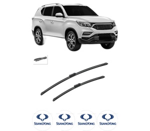 Set stergatoare auto SSANGYONG REXTON (Y400, Y450) din 2017-2018, pentru parbriz auto, 2 bucati, Bosch Aerotwin, din cauciuc siliconat rezistent, 4 Stickere Auto SSANGYONG - Img 2