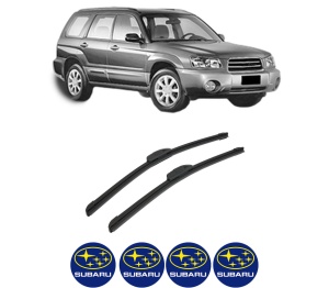Set stergatoare auto SUBARU FORESTER (SG_) din 2002-2008, pentru parbriz auto, 2 bucati, Bosch Aerotwin Retrofit, din cauciuc siliconat rezistent, 4 Stickere Auto SUBARU - Img 2