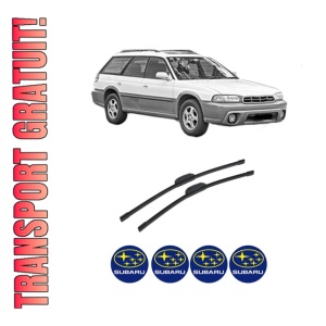 Set stergatoare auto SUBARU LEGACY OUTBACK (BG) din 1996-1999, pentru parbriz auto, 2 bucati, Bosch Aerotwin Retrofit, din cauciuc siliconat rezistent, 4 Stickere Auto SUBARU