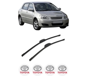 Set stergatoare auto TOYOTA COROLLA (_E12_) din 2001-2007, pentru parbriz auto, 2 bucati, Bosch Aerotwin Retrofit, din cauciuc siliconat rezistent, 4 Stickere Auto TOYOTA - Img 2