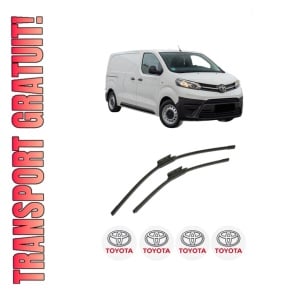 Set stergatoare auto TOYOTA PROACE Bus (MDZ_) din 2016-2024, pentru parbriz auto, 2 bucati, Bosch Aerotwin, din cauciuc siliconat rezistent, 4 Stickere Auto TOYOTA