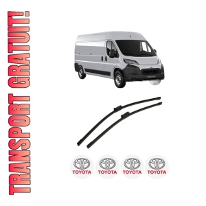 Set stergatoare auto TOYOTA PROACE MAX Van (MFY_, MFQ_) din 2024, pentru parbriz auto, 2 bucati, Bosch Aerotwin, din cauciuc siliconat rezistent, 4 Stickere Auto TOYOTA