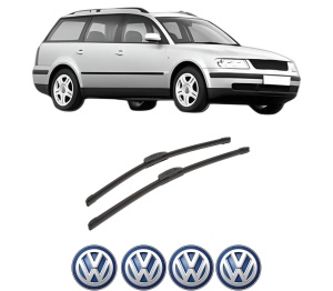Set stergatoare auto Volkswagen PASSAT B5 Variant (3B5) din 1997-2000, pentru parbriz auto, 2 bucati, Bosch Aerotwin Retrofit, din cauciuc siliconat rezistent, 4 Stickere Auto Volkswagen - Img 2