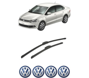 Set stergatoare auto Volkswagen POLO V Saloon (602, 604, 612, 614) din 2010-2022, pentru parbriz auto, 2 bucati, Bosch Aerotwin Retrofit, din cauciuc siliconat rezistent, 4 Stickere Auto Volkswagen - Img 2