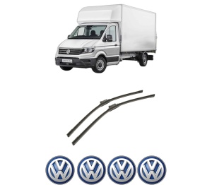 Set stergatoare auto Volkswagen TRANSPORTER T6 Van (SGA, SGH, SHA, SHH) din 2015-2024, pentru parbriz auto, 2 bucati, Bosch Aerotwin, din cauciuc siliconat rezistent, 4 Stickere Auto Volkswagen - Img 2