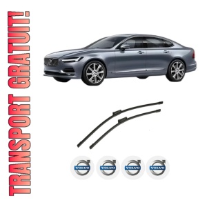 Set stergatoare auto VOLVO S90 II (234) din 2016-2023, pentru parbriz auto, 2 bucati, Bosch Aerotwin, din cauciuc siliconat rezistent, 4 Stickere Auto VOLVO