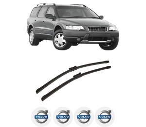 Set stergatoare auto VOLVO XC70 I Cross Country (295) din 1997-2007, pentru parbriz auto, 2 bucati, Bosch Aerotwin, din cauciuc siliconat rezistent, 4 Stickere Auto VOLVO - Img 2