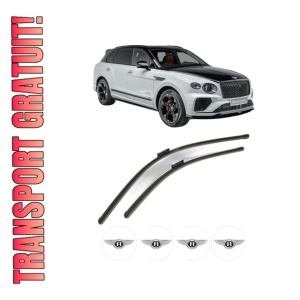 Set stergatoare BENTLEY BENTAYGA (4V1) din 2015-2023, pentru parbriz auto, 2 bucati, Bosch Aerotwin, din cauciuc siliconat rezistent, 4 Stickere Auto BENTLEY
