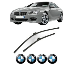 Set stergatoare BMW Seria 6 Coupe (F13) din 2011-2017, pentru parbriz auto, 2 bucati, Bosch Aerotwin, din cauciuc siliconat rezistent, 4 Stickere Auto BMW Seria v52779
