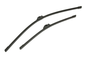 Set stergatoare BMW Seria 7 (F01, F02, F03, F04) din 2008-2015, pentru parbriz auto, 2 bucati, Bosch Aerotwin, din cauciuc siliconat rezistent, 4 Stickere Auto BMW Seria v54208