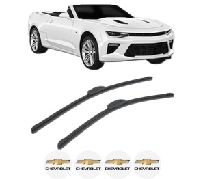 Set stergatoare CHEVROLET CAMARO Convertible din 2011-2016, pentru parbriz auto, 2 bucati, Bosch Aerotwin Retrofit, din cauciuc siliconat rezistent, 4 Stickere Auto CHEVROLET v47014