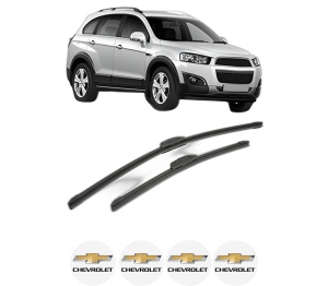 Set stergatoare CHEVROLET CAPTIVA (C100, C140) din 2006-2018, pentru parbriz auto, 2 bucati, Bosch Aerotwin Retrofit, din cauciuc siliconat rezistent, 4 Stickere Auto CHEVROLET v46019