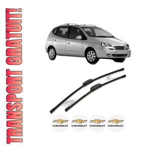 Set stergatoare CHEVROLET REZZO MPV (U100) din 2005, pentru parbriz auto, 2 bucati, Bosch Aerotwin Retrofit, din cauciuc siliconat rezistent, 4 Stickere Auto CHEVROLET