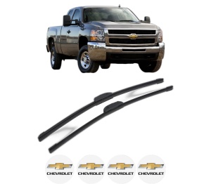 Set stergatoare CHEVROLET SILVERADO 2500 HD Extended Cab Pickup din 2008-2013, pentru parbriz auto, 2 bucati, Bosch Aerotwin Retrofit, din cauciuc siliconat rezistent, 4 Stickere Auto CHEVROLET v46499