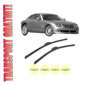 Set stergatoare CHRYSLER CROSSFIRE din 2003-2004, pentru parbriz auto, 2 bucati, Bosch Aerotwin Retrofit, din cauciuc siliconat rezistent, 4 Stickere Auto CHRYSLER