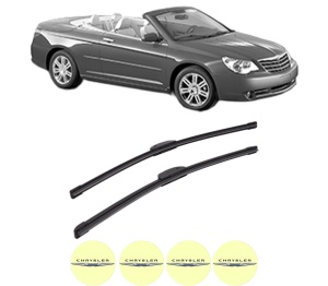 Set stergatoare CHRYSLER SEBRING Convertible (JS) din 2007, pentru parbriz auto, 2 bucati, Bosch Aerotwin Retrofit, din cauciuc siliconat rezistent, 4 Stickere Auto CHRYSLER v41129