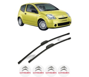 Set stergatoare CITROEN C2 ENTERPRISE (JG_) din 2003-2006, pentru parbriz auto, 2 bucati, Bosch Aerotwin Retrofit, din cauciuc siliconat rezistent, 4 Stickere Auto CITROEN v45599