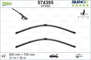 Set stergatoare CITROEN C4 GRAND PICASSO I (UA_) din 2006-2013, pentru parbriz auto, 2 bucati, Valeo Silencio Xtrm, din cauciuc siliconat rezistent, 4 Stickere Auto CITROEN v39123