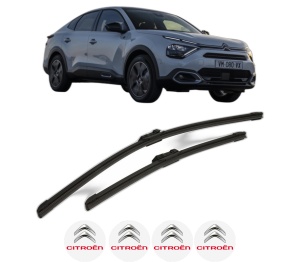 Set stergatoare CITROEN C4 X (BD_, BE_, BF_) din 2022-2024, pentru parbriz auto, 2 bucati, Bosch Aerotwin, din cauciuc siliconat rezistent, 4 Stickere Auto CITROEN v55479