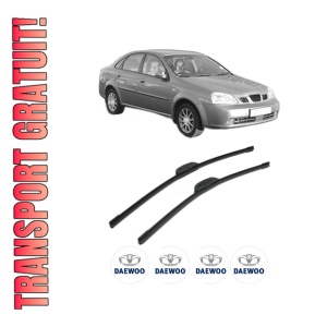 Set stergatoare DAEWOO NUBIRA Saloon (J200) din 2003, pentru parbriz auto, 2 bucati, Bosch Aerotwin Retrofit, din cauciuc siliconat rezistent, 4 Stickere Auto DAEWOO