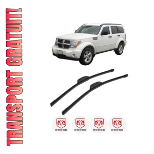 Set stergatoare DODGE NITRO din 2006-2007, pentru parbriz auto, 2 bucati, Bosch Aerotwin Retrofit, din cauciuc siliconat rezistent, 4 Stickere Auto DODGE