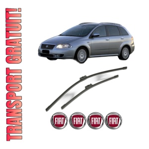 Set stergatoare FIAT CROMA Estate Van (194_) din 2006, pentru parbriz auto, 2 bucati, Bosch Aerotwin, din cauciuc siliconat rezistent, 4 Stickere Auto FIAT