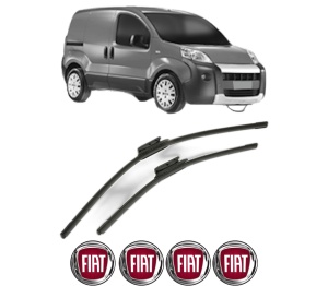 Set stergatoare FIAT FIORINO MPV (225_) din 2007-2016, pentru parbriz auto, 2 bucati, Bosch Aerotwin, din cauciuc siliconat rezistent, 4 Stickere Auto FIAT v54759