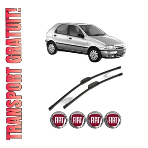 Set stergatoare FIAT PALIO (178_, 171_, 371_) din 1998-2001, pentru parbriz auto, 2 bucati, Bosch Aerotwin Retrofit, din cauciuc siliconat rezistent, 4 Stickere Auto FIAT