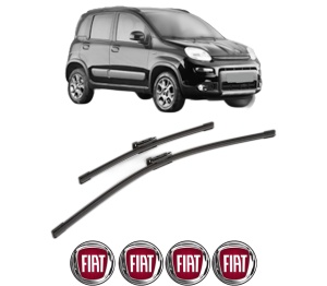 Set stergatoare FIAT PANDA VAN (312_, 519_) din 2012-2020, pentru parbriz auto, 2 bucati, Bosch Aerotwin, din cauciuc siliconat rezistent, 4 Stickere Auto FIAT v55539