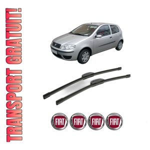 Set stergatoare FIAT PUNTO Hatchback Van (188_) din 2000-2003, pentru parbriz auto, 2 bucati, Bosch Aerotwin Retrofit, din cauciuc siliconat rezistent, 4 Stickere Auto FIAT