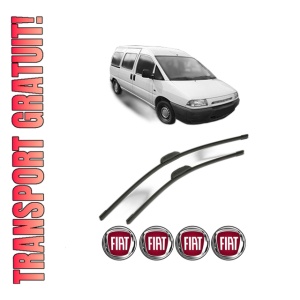 Set stergatoare FIAT SCUDO Bus (220_) din 1996-2004, pentru parbriz auto, 2 bucati, Bosch Aerotwin Retrofit, din cauciuc siliconat rezistent, 4 Stickere Auto FIAT