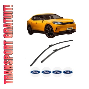 Set stergatoare FORD CAPRI (CX740L) din 2024, pentru parbriz auto, 2 bucati, Valeo Silencio, din cauciuc siliconat rezistent, 4 Stickere Auto FORD - Img 1