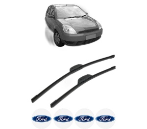 Set stergatoare FORD FIESTA V (JH_, JD_) din 2001-2005, pentru parbriz auto, 2 bucati, Bosch Aerotwin Retrofit, din cauciuc siliconat rezistent, 4 Stickere Auto FORD v42869