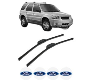 Set stergatoare FORD MAVERICK din 2001-2004, pentru parbriz auto, 2 bucati, Bosch Aerotwin Retrofit, din cauciuc siliconat rezistent, 4 Stickere Auto FORD v48844