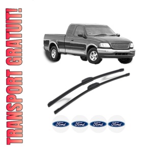 Set stergatoare FORD USA F-150 din 2007, pentru parbriz auto, 2 bucati, Bosch Aerotwin Retrofit, din cauciuc siliconat rezistent, 4 Stickere Auto FORD USA