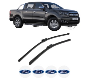 Set stergatoare FORD USA RANGER Extended Cab Pickup din 2023, pentru parbriz auto, 2 bucati, Bosch Aerotwin, din cauciuc siliconat rezistent, 4 Stickere Auto FORD USA v49569
