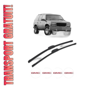 Set stergatoare GMC YUKON din 2000-2004, pentru parbriz auto, 2 bucati, Bosch Aerotwin Retrofit, din cauciuc siliconat rezistent, 4 Stickere Auto GMC