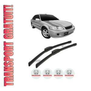 Set stergatoare HONDA CITY III Saloon (3A_, SX8) din 1997, pentru parbriz auto, 2 bucati, Bosch Aerotwin Retrofit, din cauciuc siliconat rezistent, 4 Stickere Auto HONDA