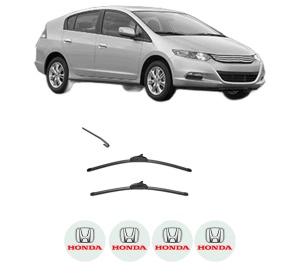 Set stergatoare HONDA INSIGHT (ZE_) din 2009, pentru parbriz auto, 2 bucati, Valeo Silencio, din cauciuc siliconat rezistent, 4 Stickere Auto HONDA v34584