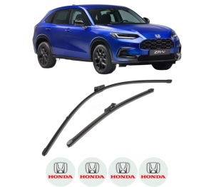 Set stergatoare HONDA ZR-V din 2023, pentru parbriz auto, 2 bucati, Valeo Silencio Xtrm, din cauciuc siliconat rezistent, 4 Stickere Auto HONDA v36264
