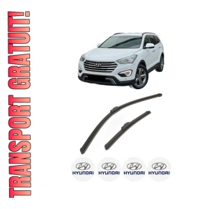 Set stergatoare HYUNDAI GRAND SANTA FÉ din 2013-2014, pentru parbriz auto, 2 bucati, Bosch Aerotwin Retrofit, din cauciuc siliconat rezistent, 4 Stickere Auto HYUNDAI
