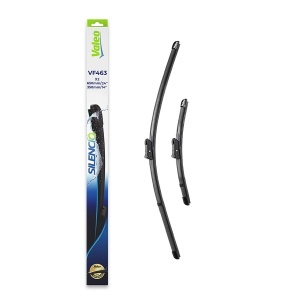 Set stergatoare HYUNDAI ix20 (JC) din 2010-2019, pentru parbriz auto, 2 bucati, Valeo Silencio Xtrm, din cauciuc siliconat rezistent, 4 Stickere Auto HYUNDAI v37995
